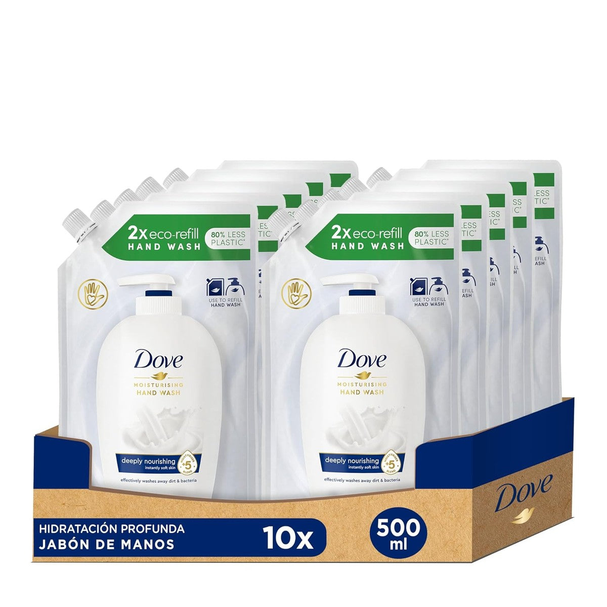 Dove Soap Nourishing Hand Wash Lotion Navulling, 10 x 500 ml – Dove