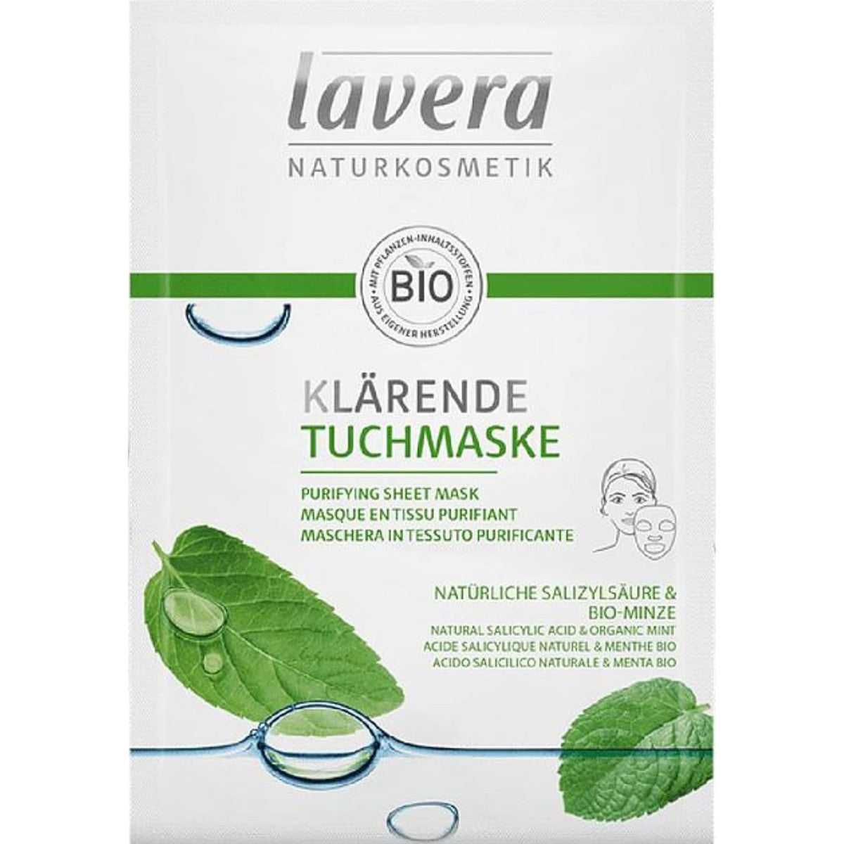 lavera Verhelderend doekmasker biologische muntteint 18 g – lavera