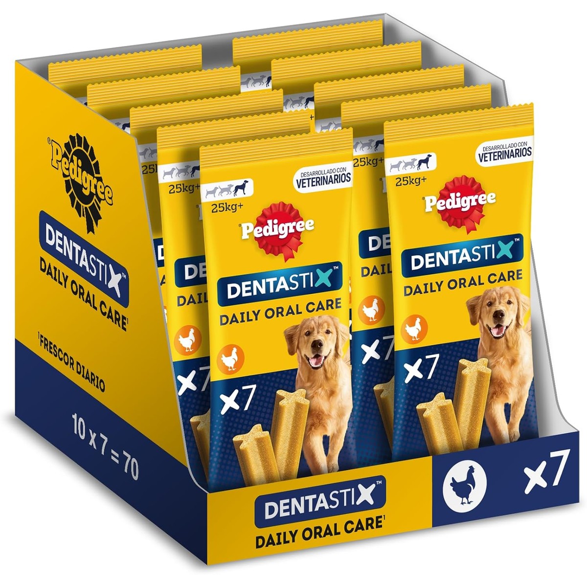 Pedigree Dentastix Mondhygiëne voor grote honden, 10 verpakkingen à 7 stuks – Pedigree
