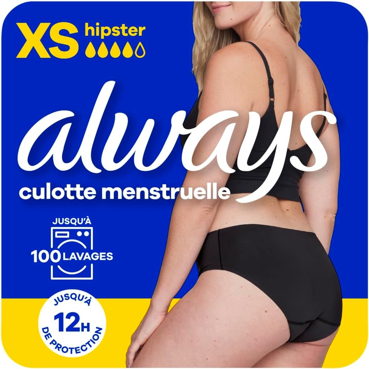 Always Menstruatiebroek Hipster XS 36-38 Zwart, 1 stuk – Always