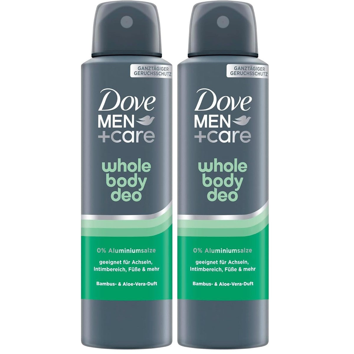 Dove Men+Care Whole Body Deo bamboe & aloë vera 150 ml (2 stuks) – Dove