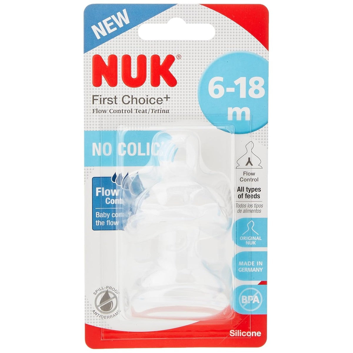 NUK First Choice+ Zuigers 6-18 maanden 2 stuks – NUK