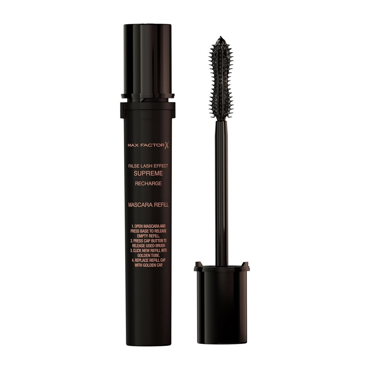 Max Factor False Lash Effect Supreme Recharge Mascara Navulbare volume-mascara met keratine-verzorgende formule, navulverpakking, kleur zwart – Max Factor