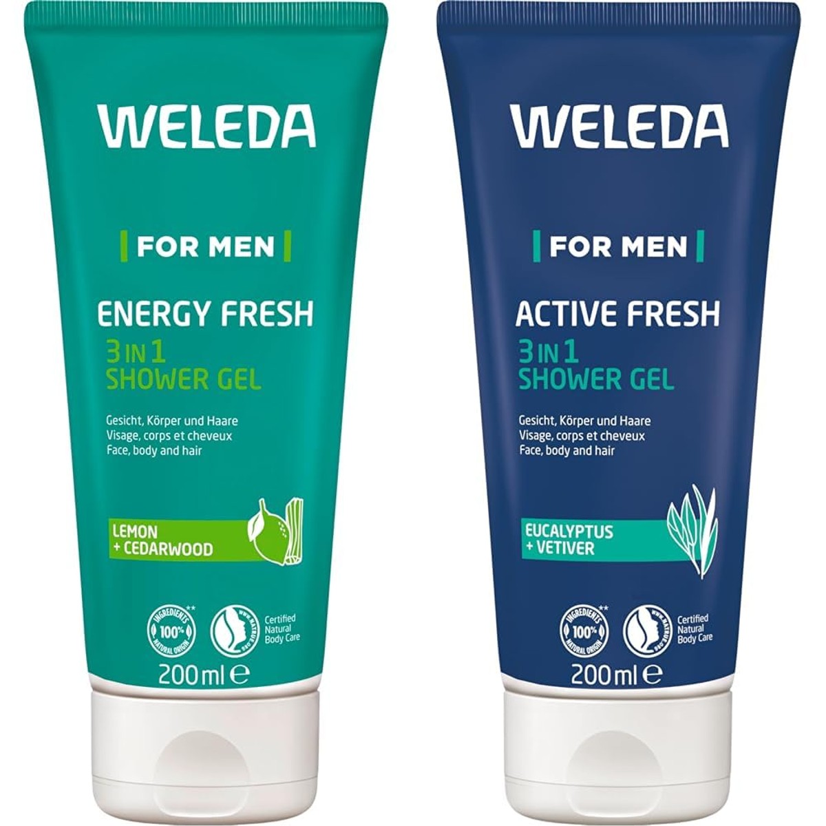 Weleda for Men 3-in-1 Douchegel & Shampoo Duo Set 2 x 200 ml