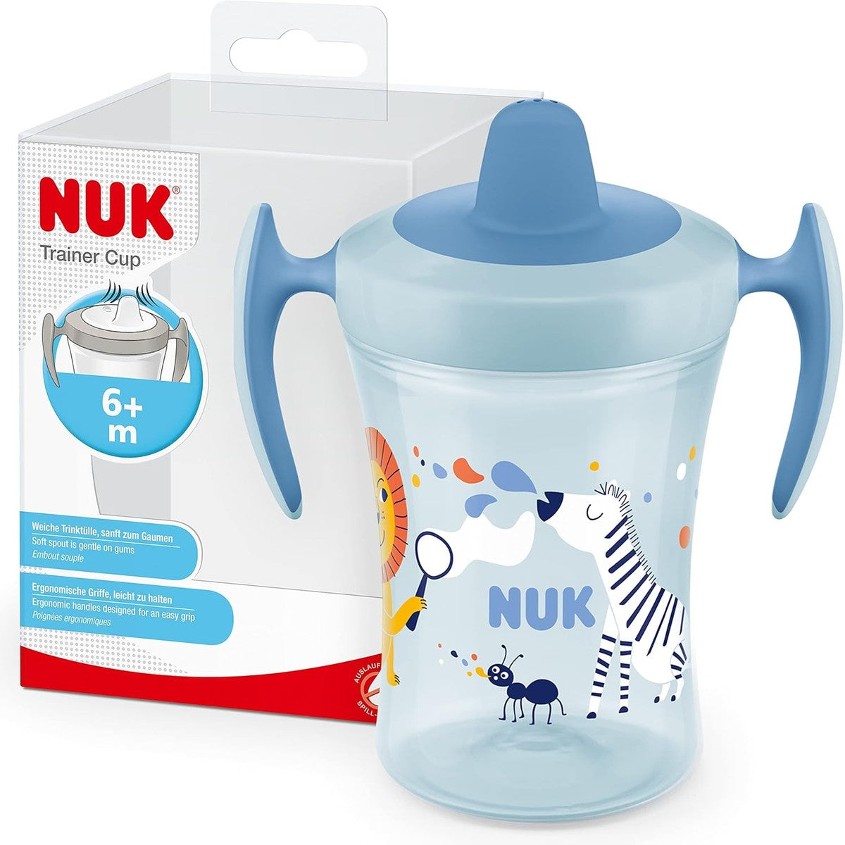 NUK Trainer Cup oefenbeker blauwe zebra 230 ml – NUK