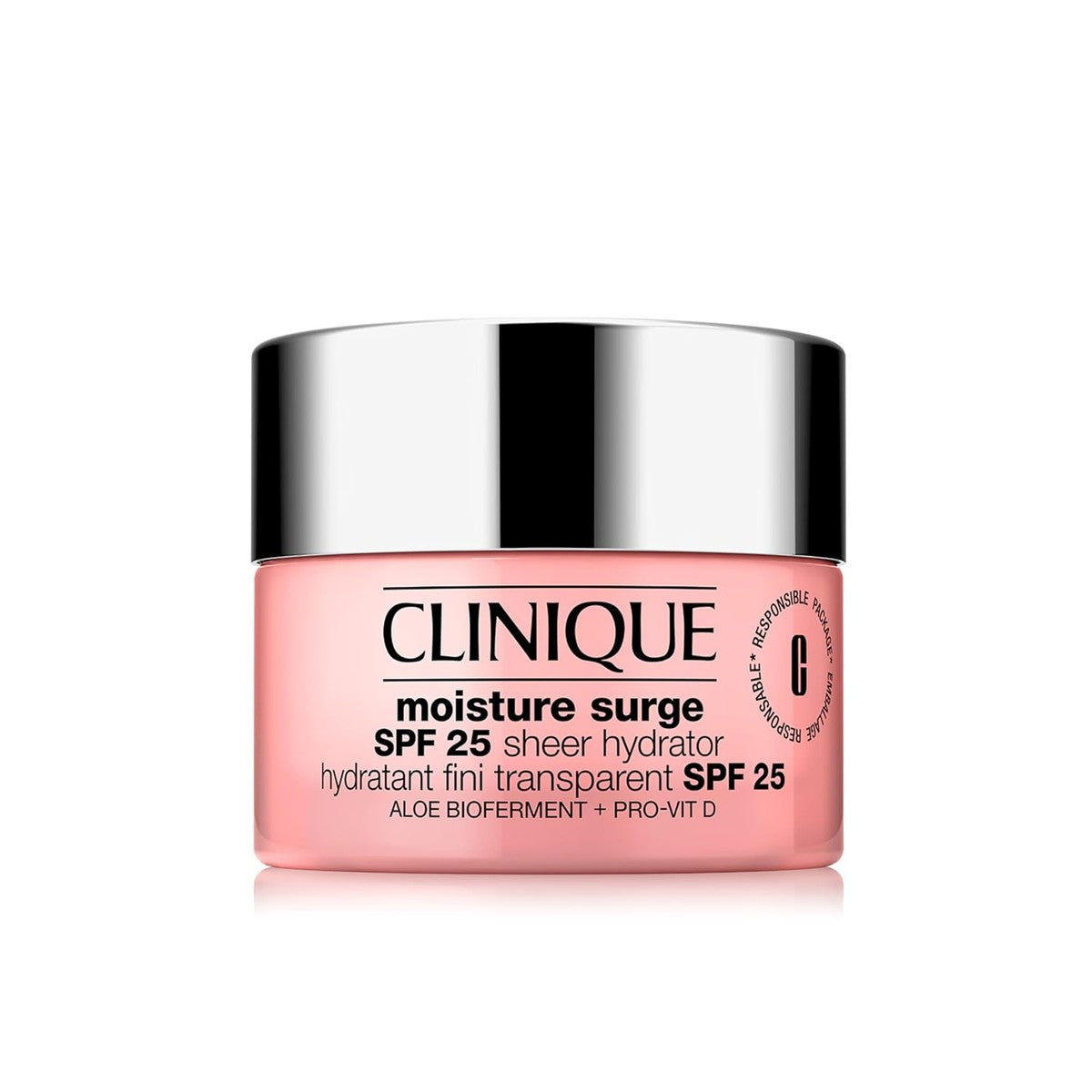 Clinique Moisture Surge™ SPF 25 Sheer Hydrator | Feuchtigkeitscreme mit LSF 25 für das Gesicht, mit Hyaluronsäure, Aloe-Vera-Bioferment und Provitamin D | pflegt + schützt + spendet Feuchtigkeit