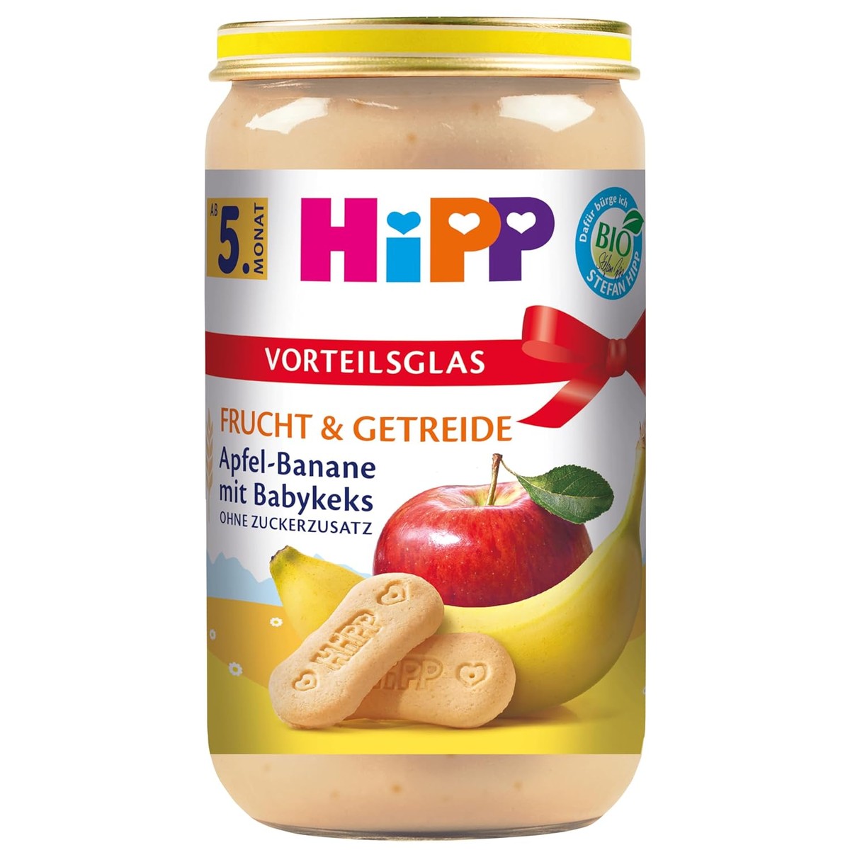 HiPP Appel-banaan met babykoekjes, 6 stuks (6 x 250 g) – HiPP