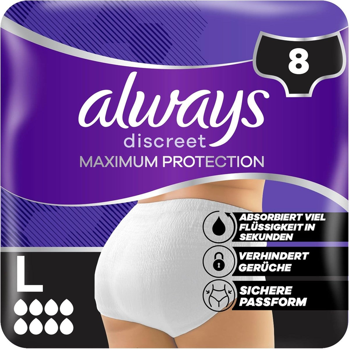 Always Discreet Incontinentiebroekjes Max Protection L 10 stuks – Always Discreet