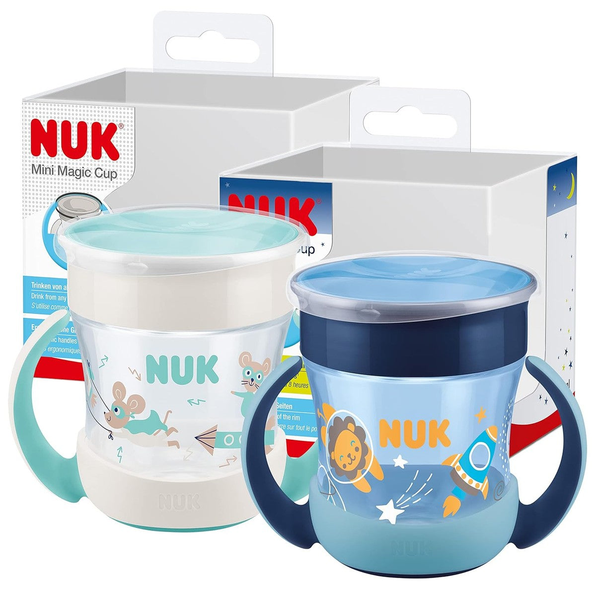 NUK Mini Magic Cup Night drinkbeker 160 ml, 2 stuks – NUK