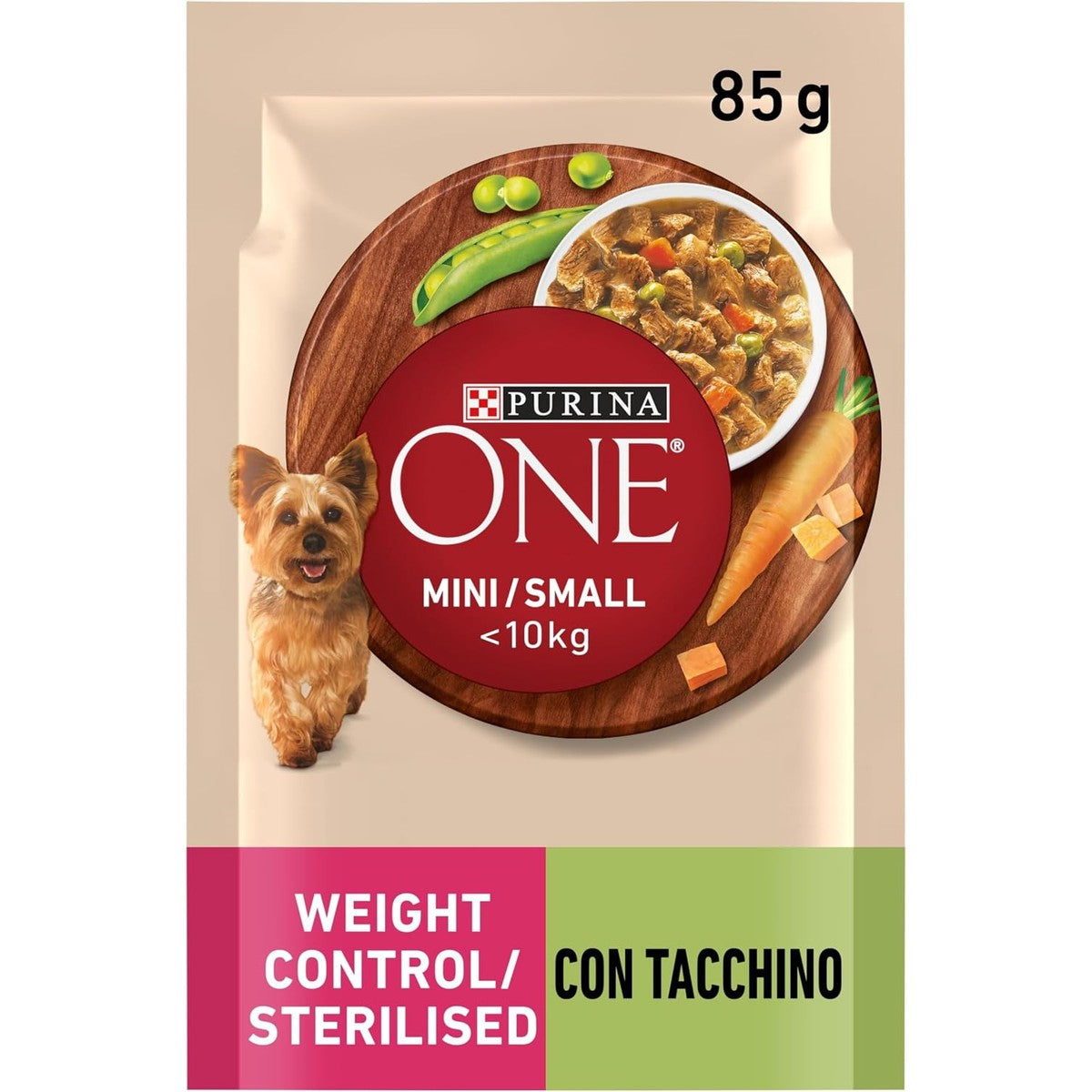 Purina One Mini Gewichtscontrole natvoer hond kalkoen 26 x 85 g