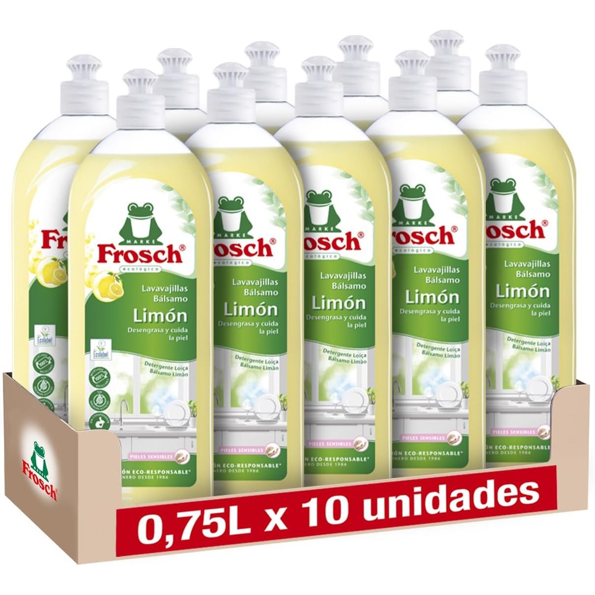 FROSCH Handspoelvloeistof Biologische Balsem Citroen 10 x 750 ml – FROSCH