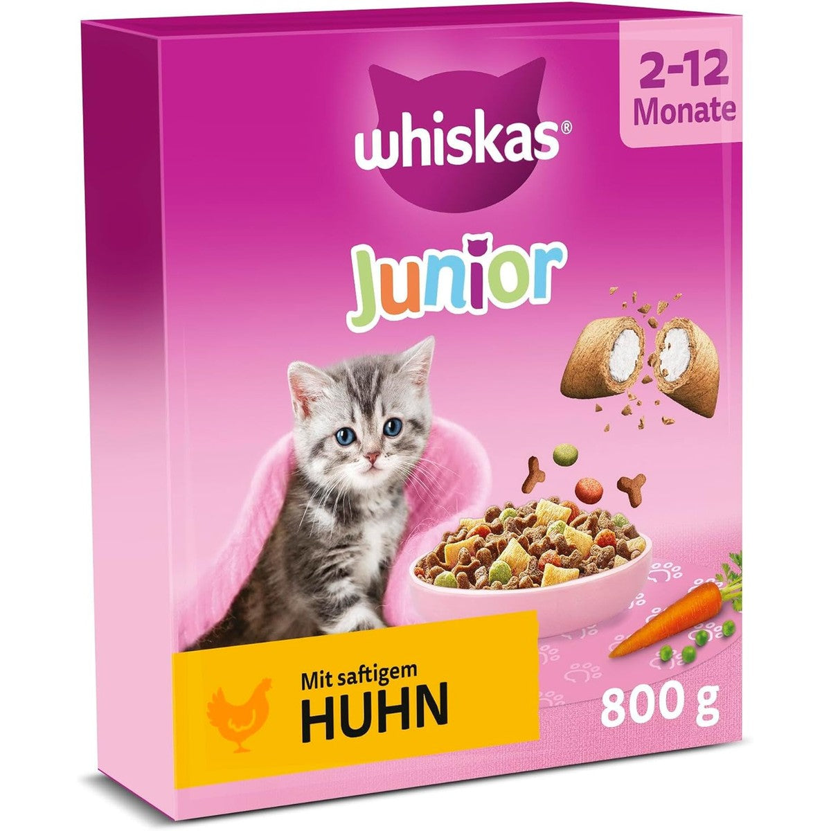 Whiskas Junior droogvoer kat kip 5 x 800 g