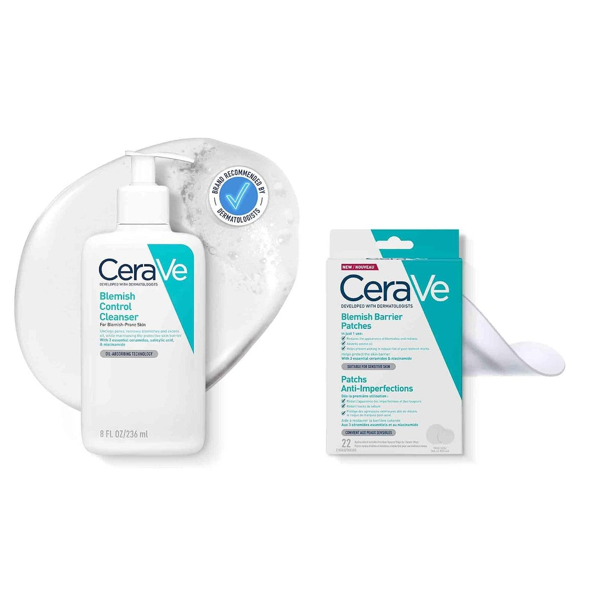 CeraVe Set Poriëndiepe Reiniging & Anti-Onzuiverheden Patches