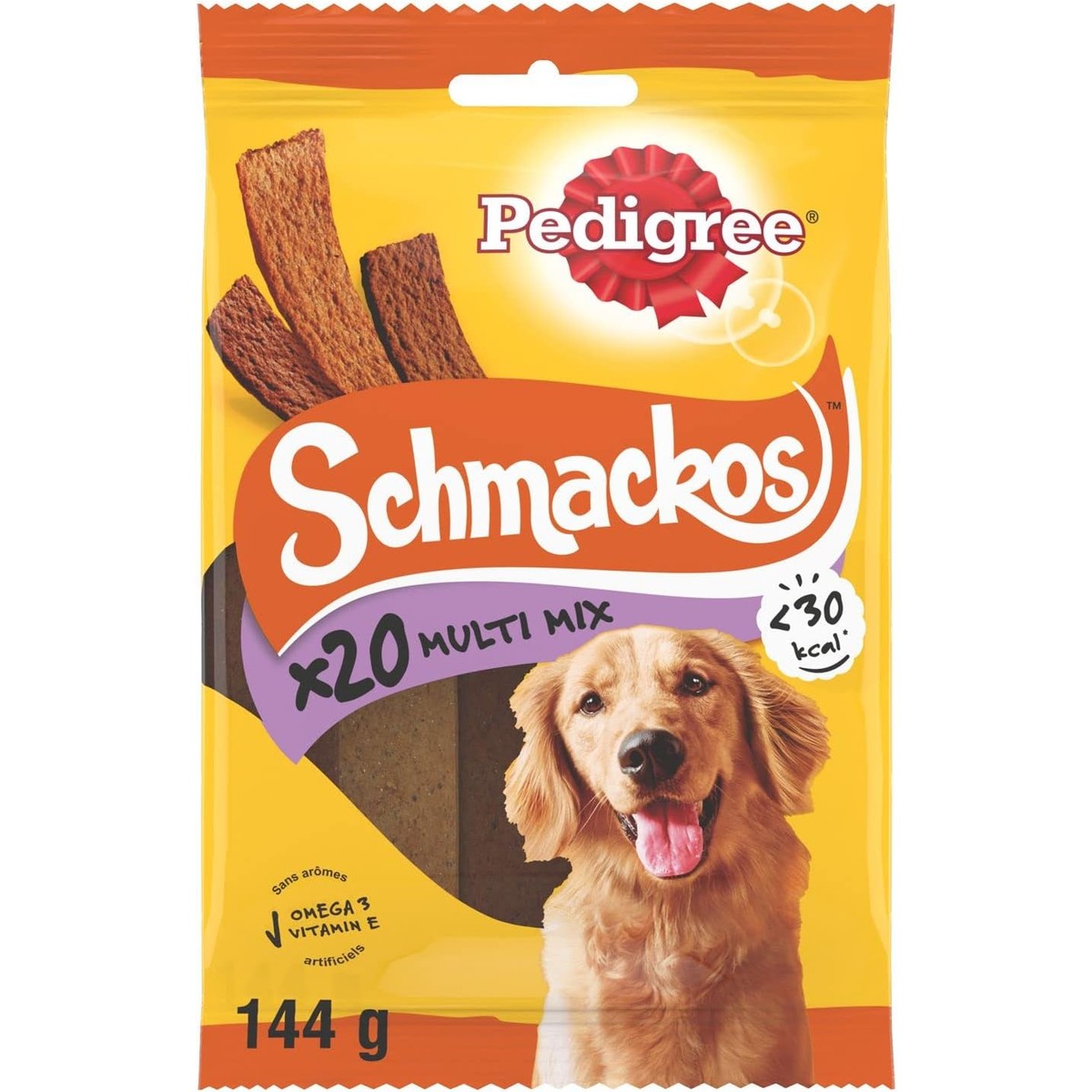 Pedigree Schmackos Multi Mix strepen hondensnacks rundvlees, lam en gevogelte, smaak 9 x 20 stuks – Pedigree