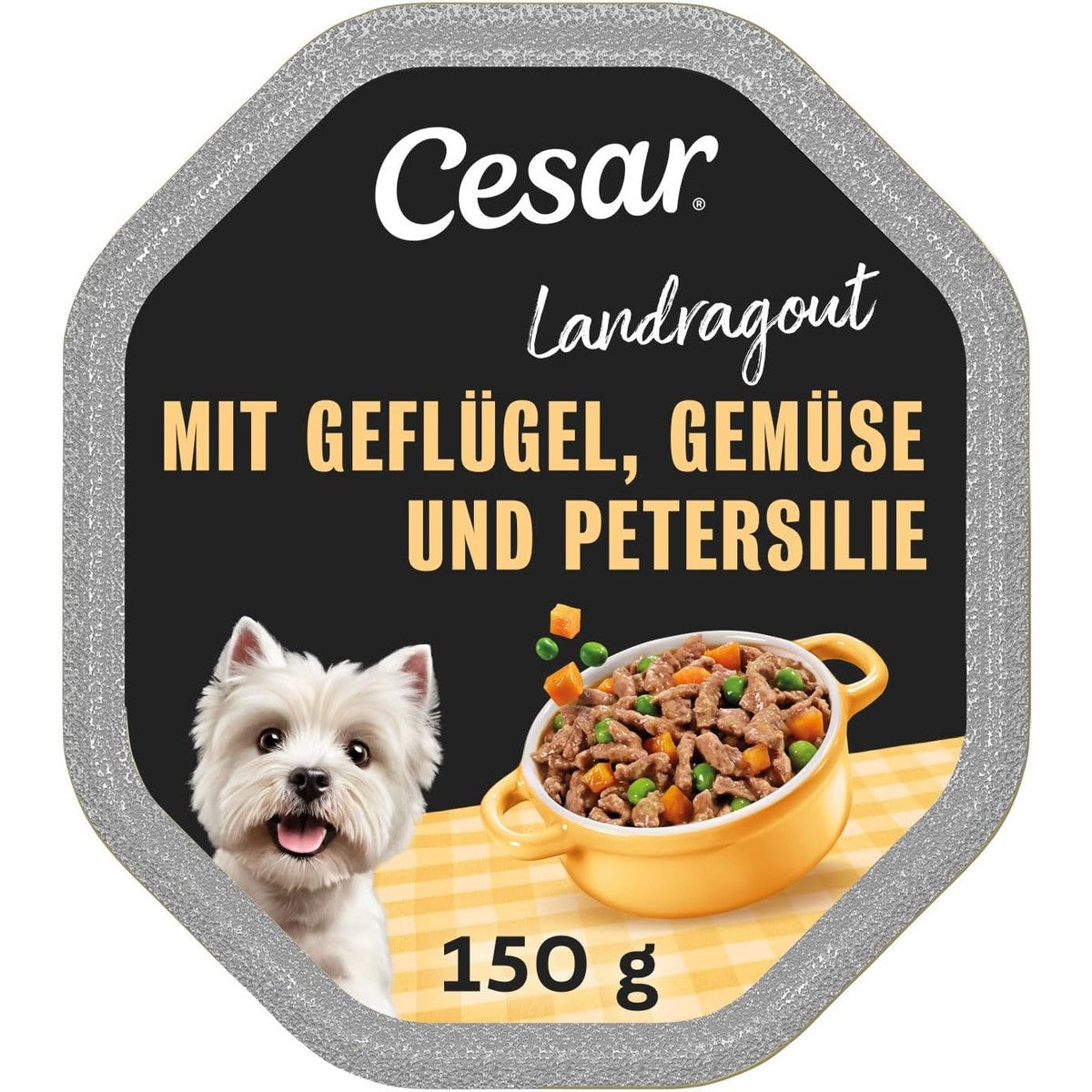 Cesar Landkeuken hondenvoer vlees en groenten 150 g