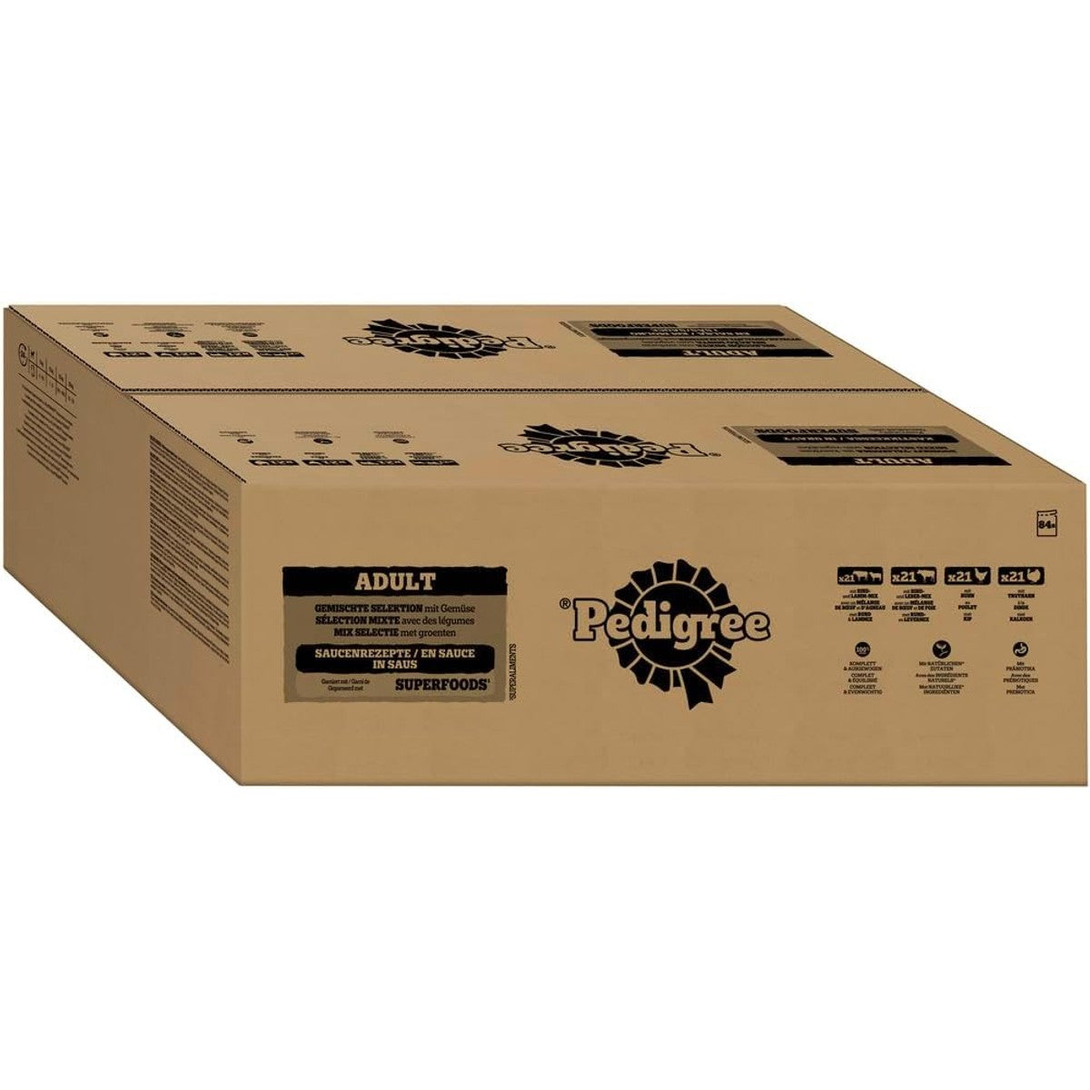 Pedigree Dogcare hondenvoer chunks in saus Adult 84 x 100 g