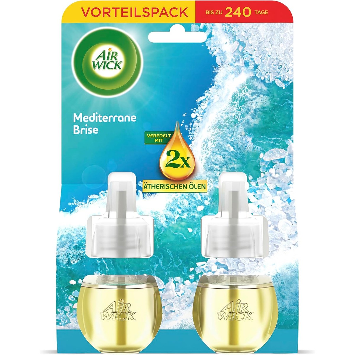 Air Wick Geurstekker navulling duo Mediterrane bries 2 x 19 ml – Air Wick