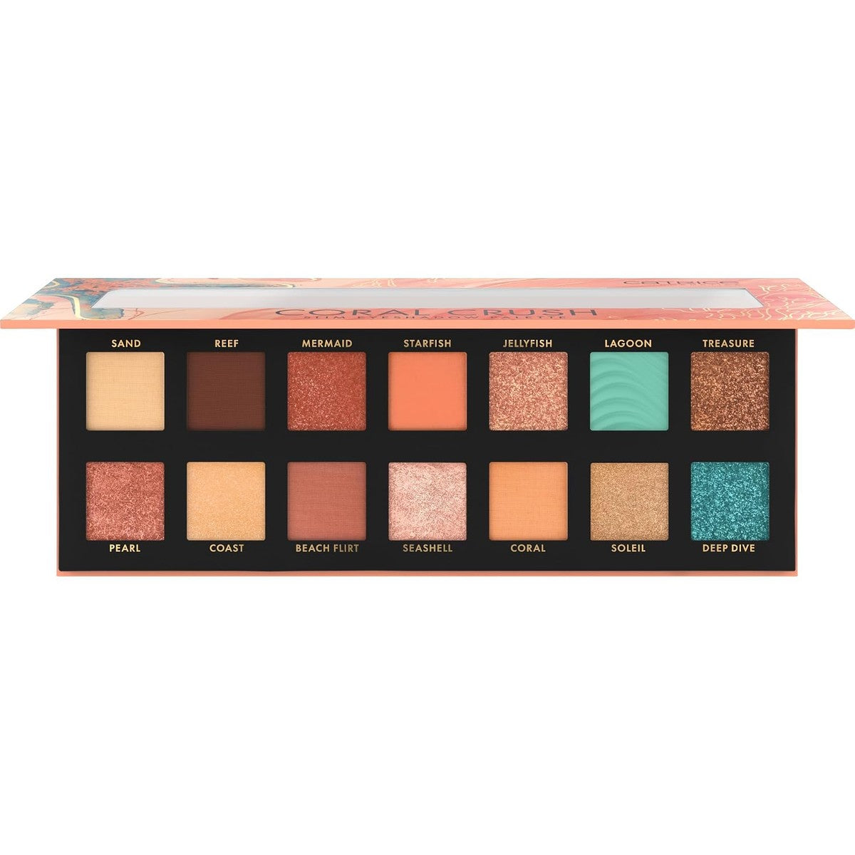 Catrice Coral Crush Slim Oogschaduwpalet, nr. 030, meerkleurig, 14 kleuren, langdurig, veganistisch, zonder microplastic deeltjes, vrij van nanodeeltjes, zonder parfum, per stuk verpakt (10,6 g) – Catrice Cosmetics