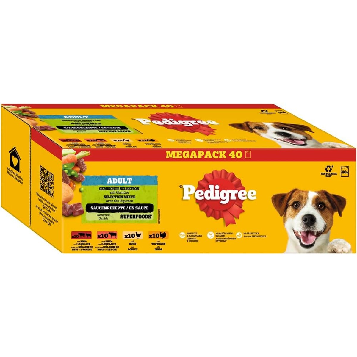 Pedigree DogCare hondenvoer chunks in saus 40 x 100 g