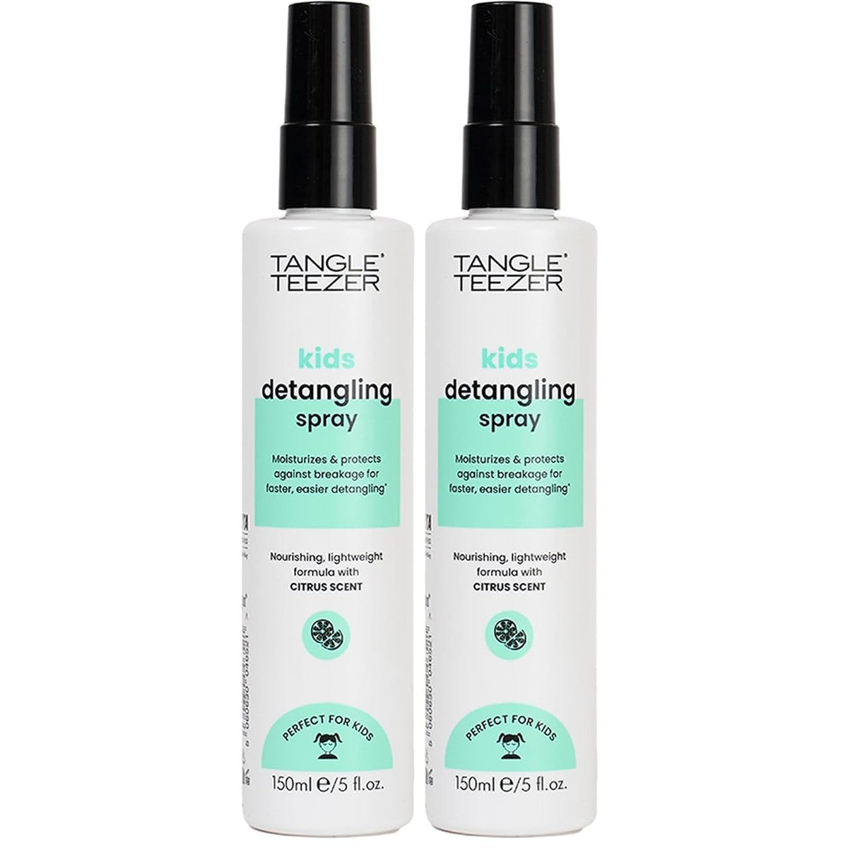 Tangle Teezer Ontwarringsspray voor kinderen, geen knopen, geen tranen, frisse citrusgeur, veganistisch en zonder dierproeven, zacht en snel ontwarren (verpakking van 2) – Tangle Teezer