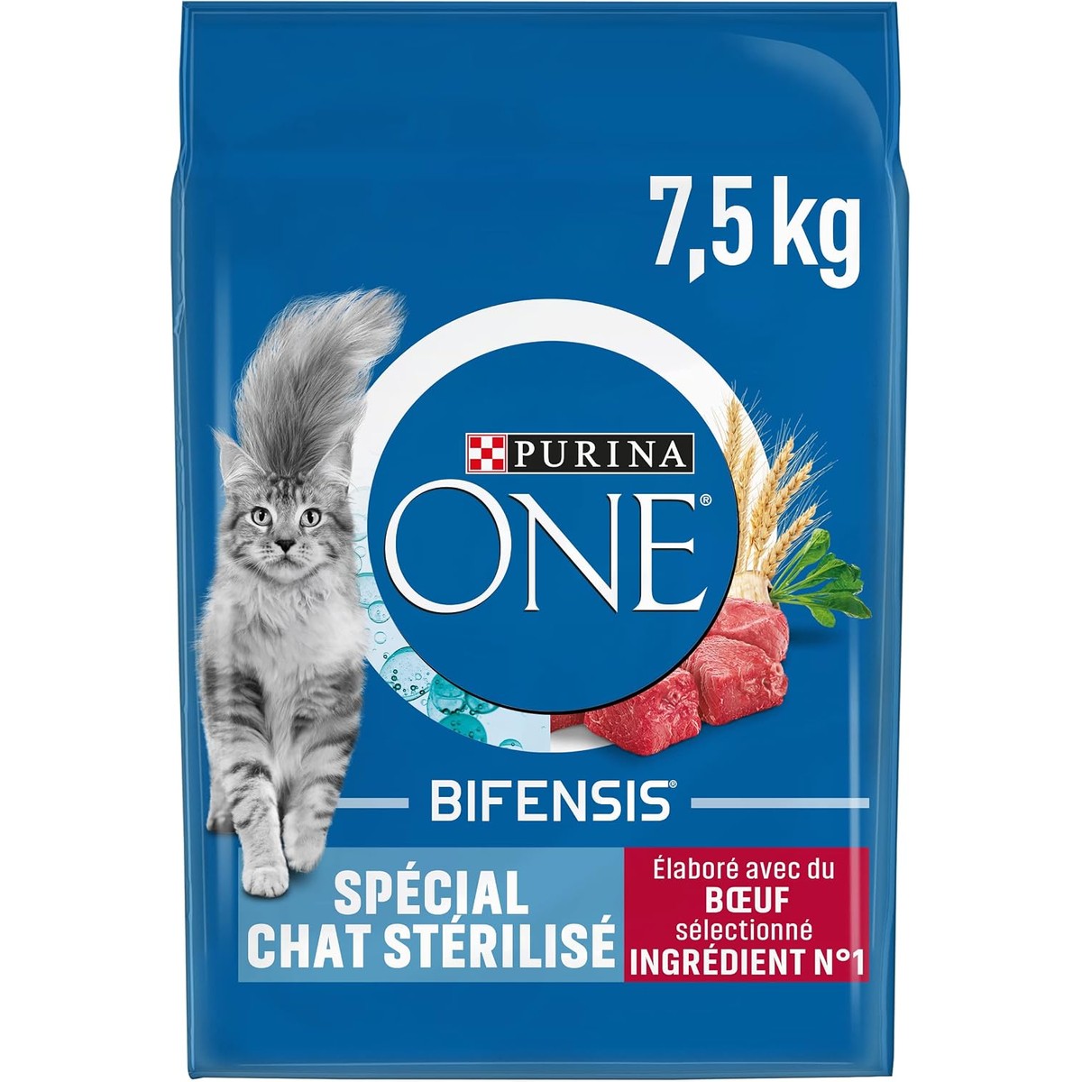 PURINA ONE Bifensis Gesteriliseerd droogvoer kat rundvlees 7,5 kg