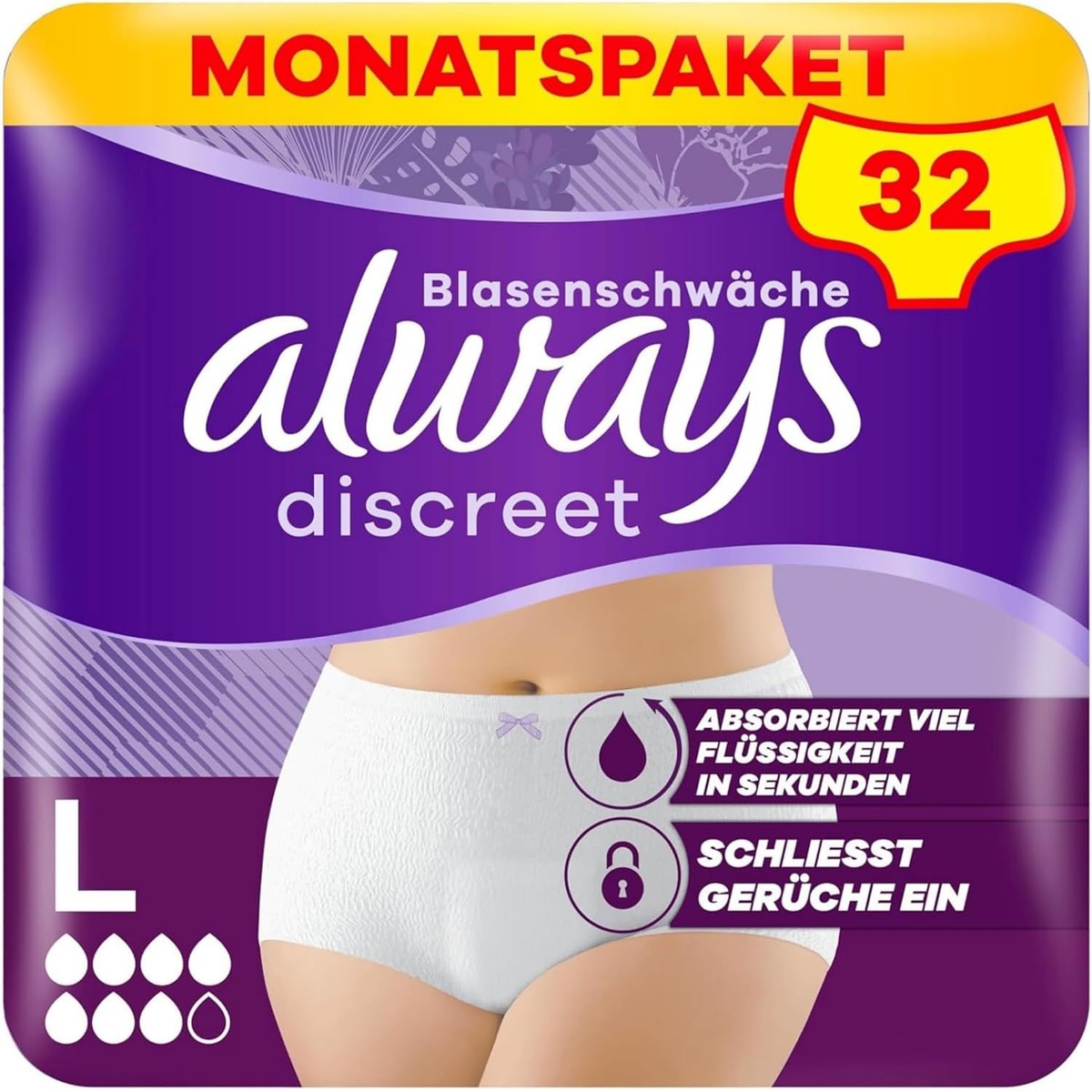 Always Discreet Slipje Plus maat L 32 broekjes – Always Discreet