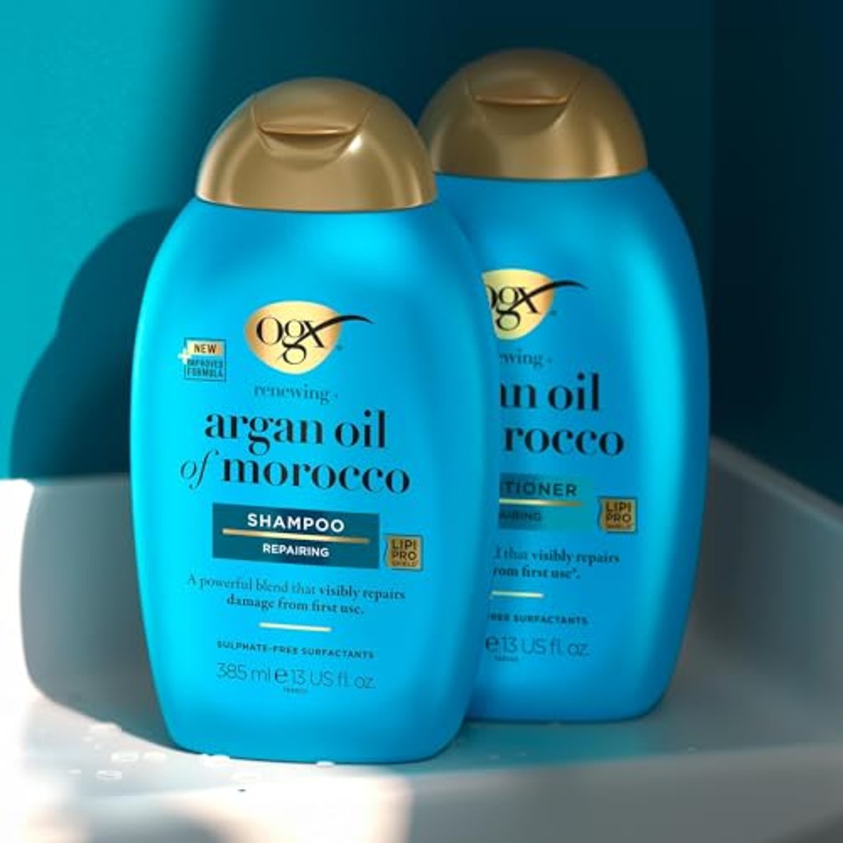 OGX Arganolie van Marokko Conditioner, 385 ml | Regenererende haarspoeling, herstelt beschadigd haar zichtbaar al na het eerste gebruik, spoeling met arganolie – OGX