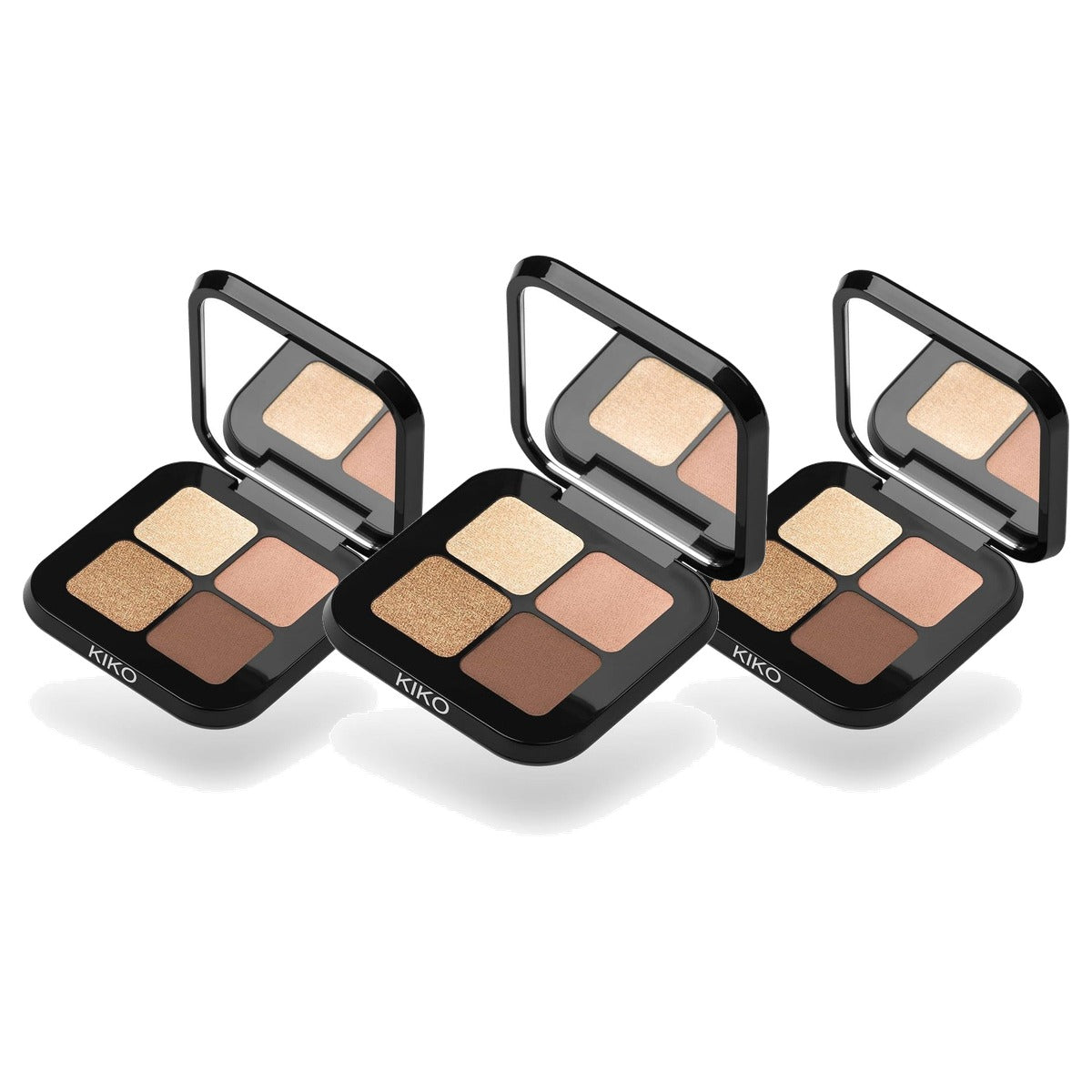 Kiko Milano Bright Quartet Oogschaduwpalet 01 Warm Neutral Tones - 3-pack