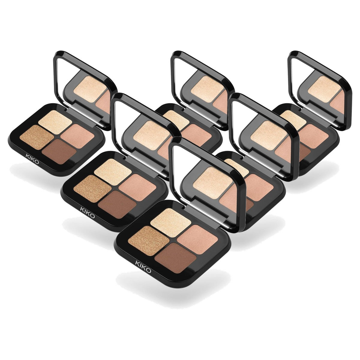 Kiko Milano Bright Quartet Oogschaduwpalet 01 Warm Neutral Tones - 6-pack