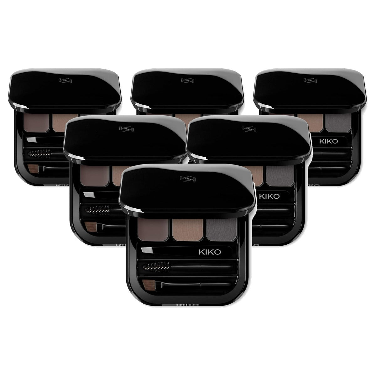 Kiko Milano Eyebrow Expert Wenkbrauwpalet 03 voor Zwartharigen - 6-pack