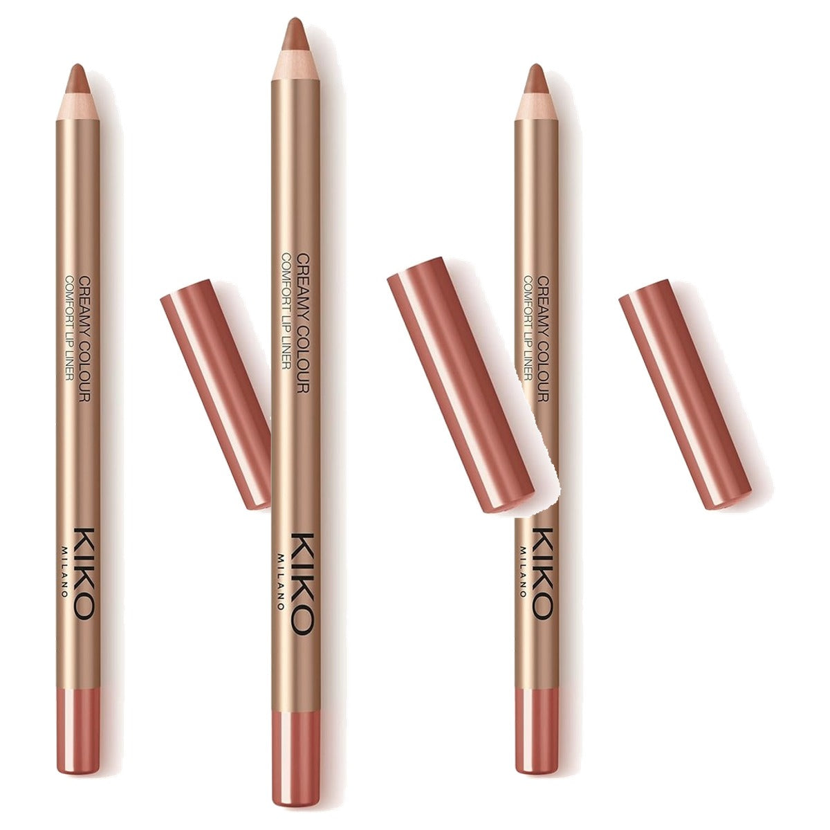 Kiko Milano Creamy Colour Comfort Lip Liner - kleur 21 Cinnamon Honey - 3-pack