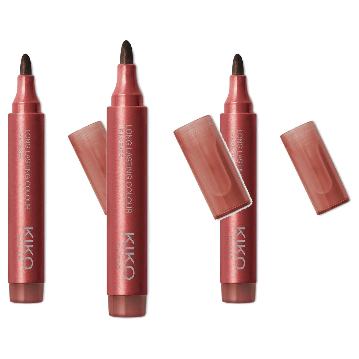 Kiko Milano Long Lasting Colour Lip Marker 111 Brick Red - 3-pack