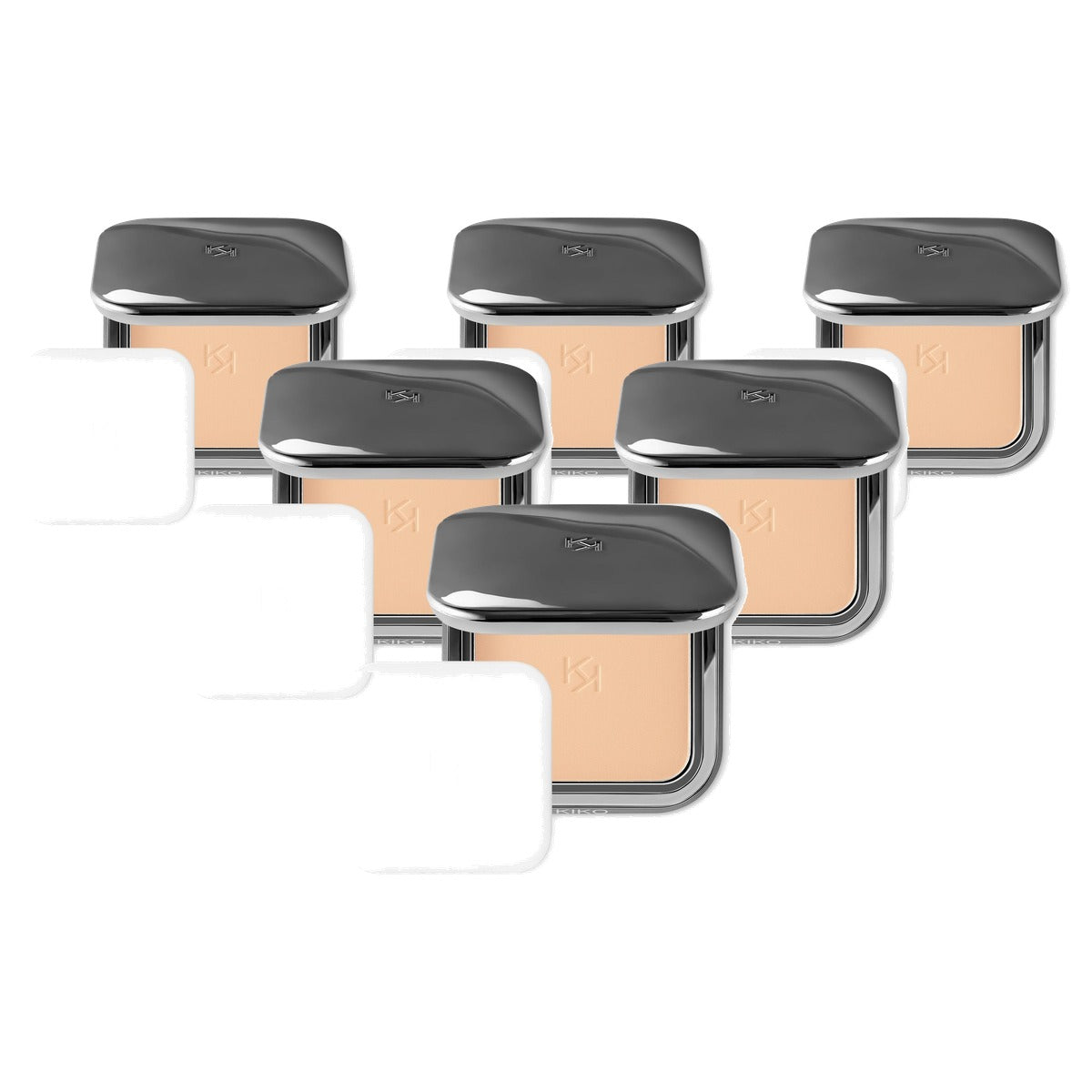 Kiko Milano Matte Fusion Geperst Poeder 01 Beige Rose - 6-pack