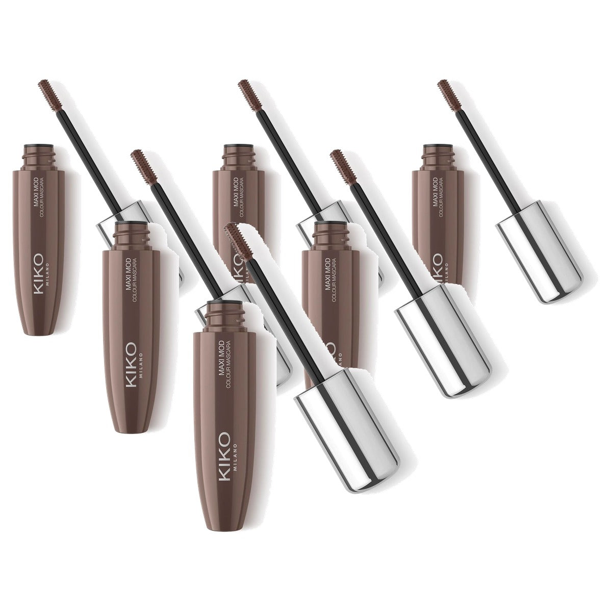 Kiko Milano Maxi Mod Colour Mascara 02 Brown - 6-pack