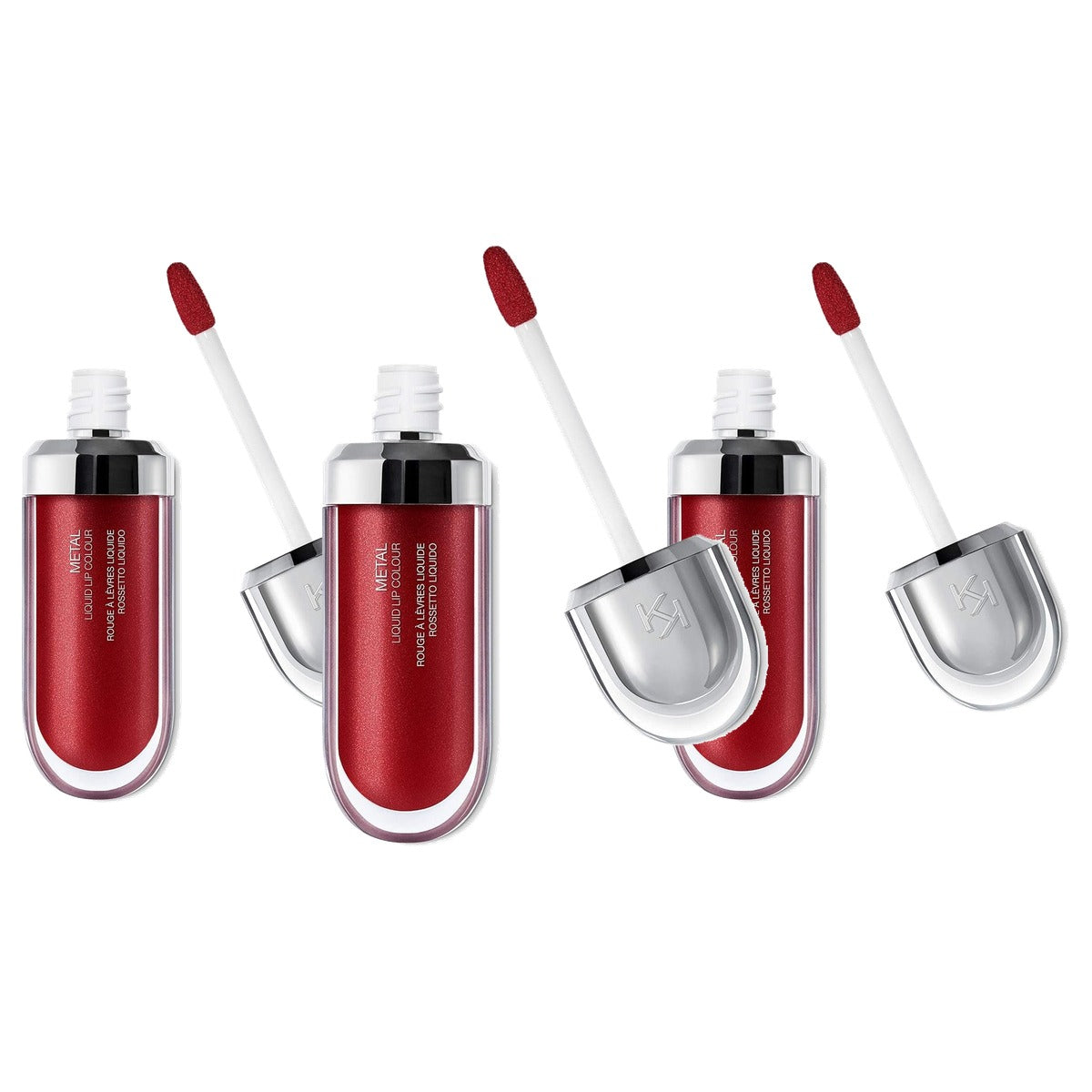 Kiko Milano Metal Liquid Lip Colour Kleur 06 Bordeaux - 3-pack