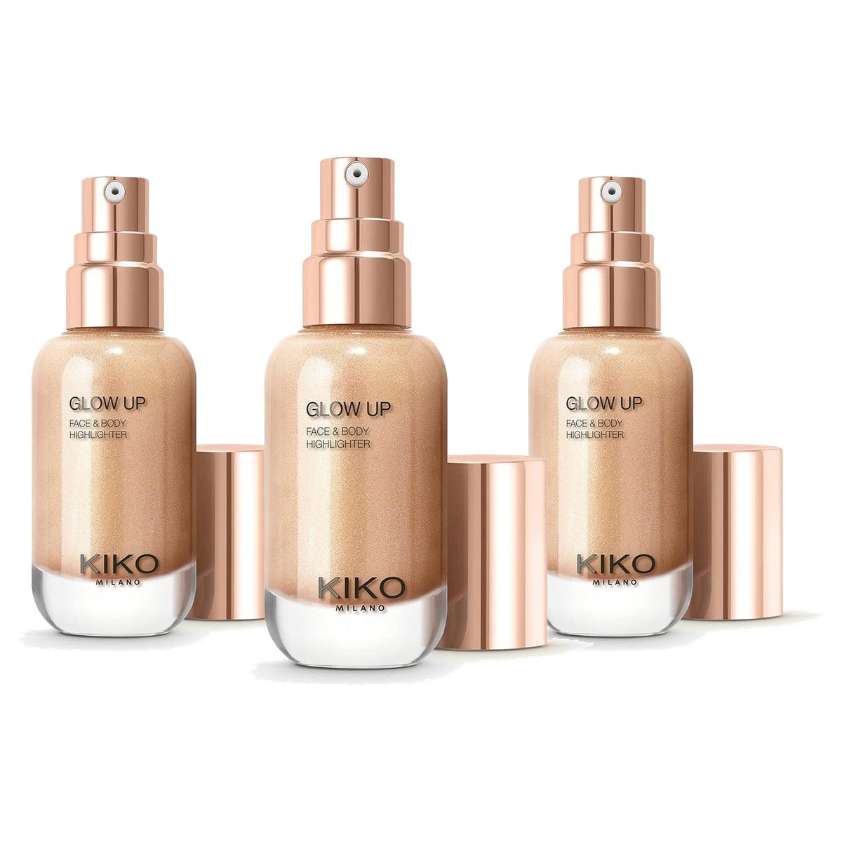 Kiko Milano Glow Up Face And Body Highlighter Kleur 01 - 3-pack