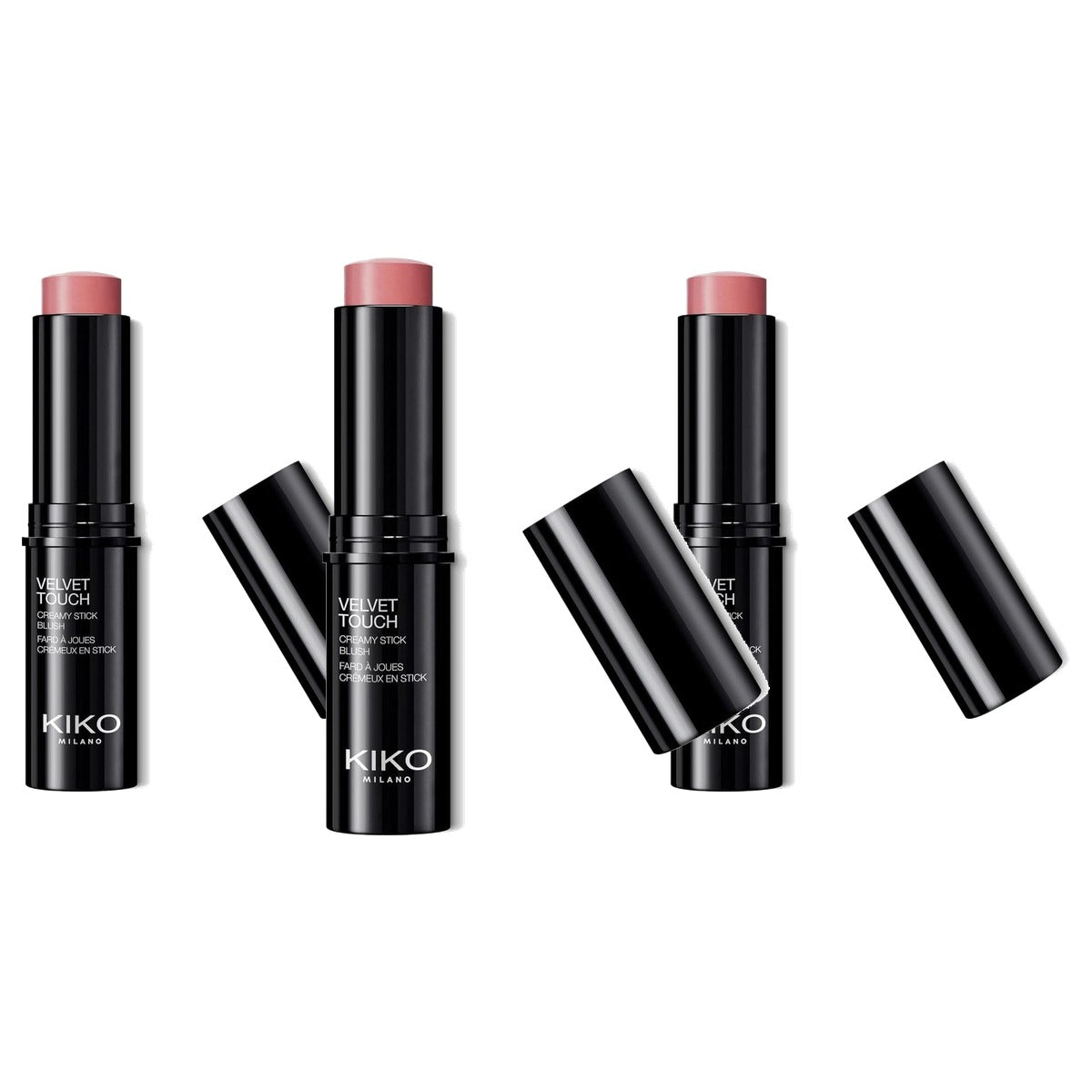 Kiko Milano Velvet Touch Creamy Stick Blush 08 Rose Mauve - 3-pack