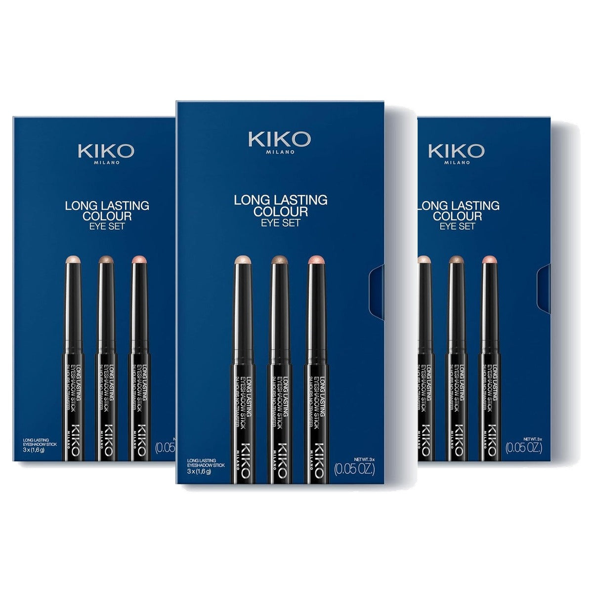Kiko Milano Oogschaduwsticks Trio 03, 05 en 14 - 3-pack