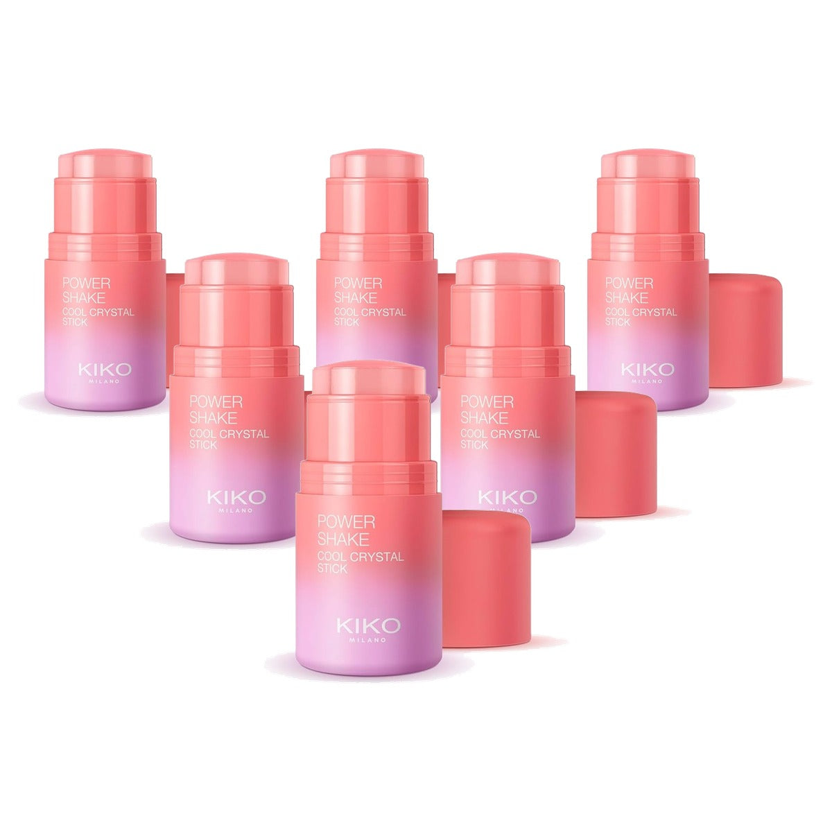 Kiko Milano Power Shake Cool Crystal Stick - 6-pack