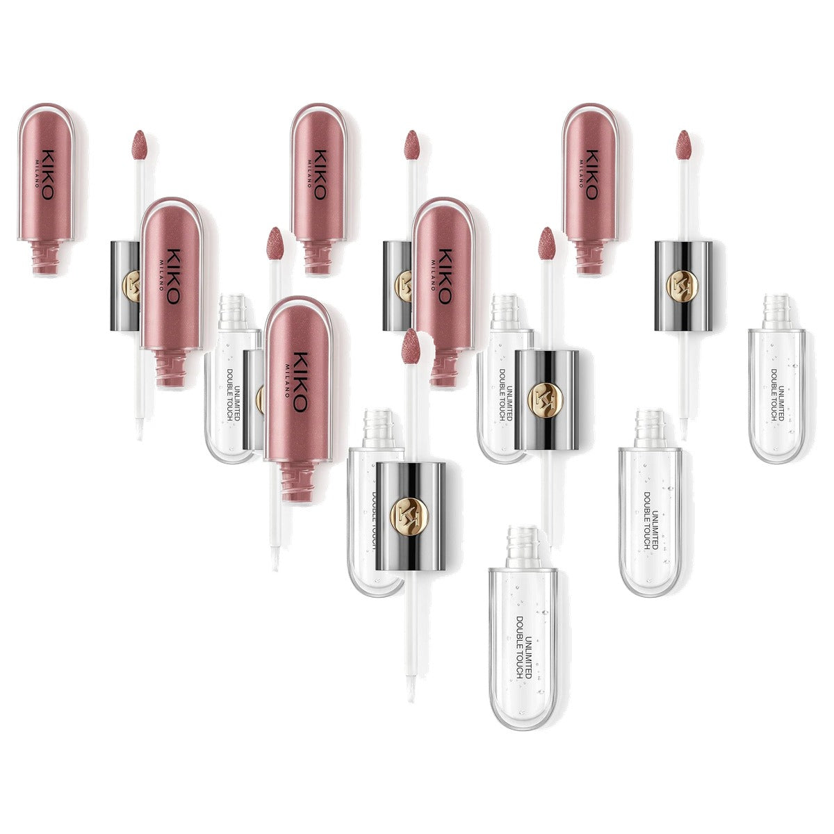 Kiko Milano Unlimited Double Touch Kleur 120 Rosy Mauve - 6-pack