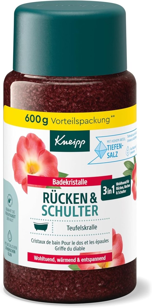 Kneipp Badekristalle Rücken & Schulter - mit wertvollem Extrakt der Teufelskralle - wohltuend, wärmend, entspannend - 600g door Huishoudvoordeel nu bij Huishoudvoordeel