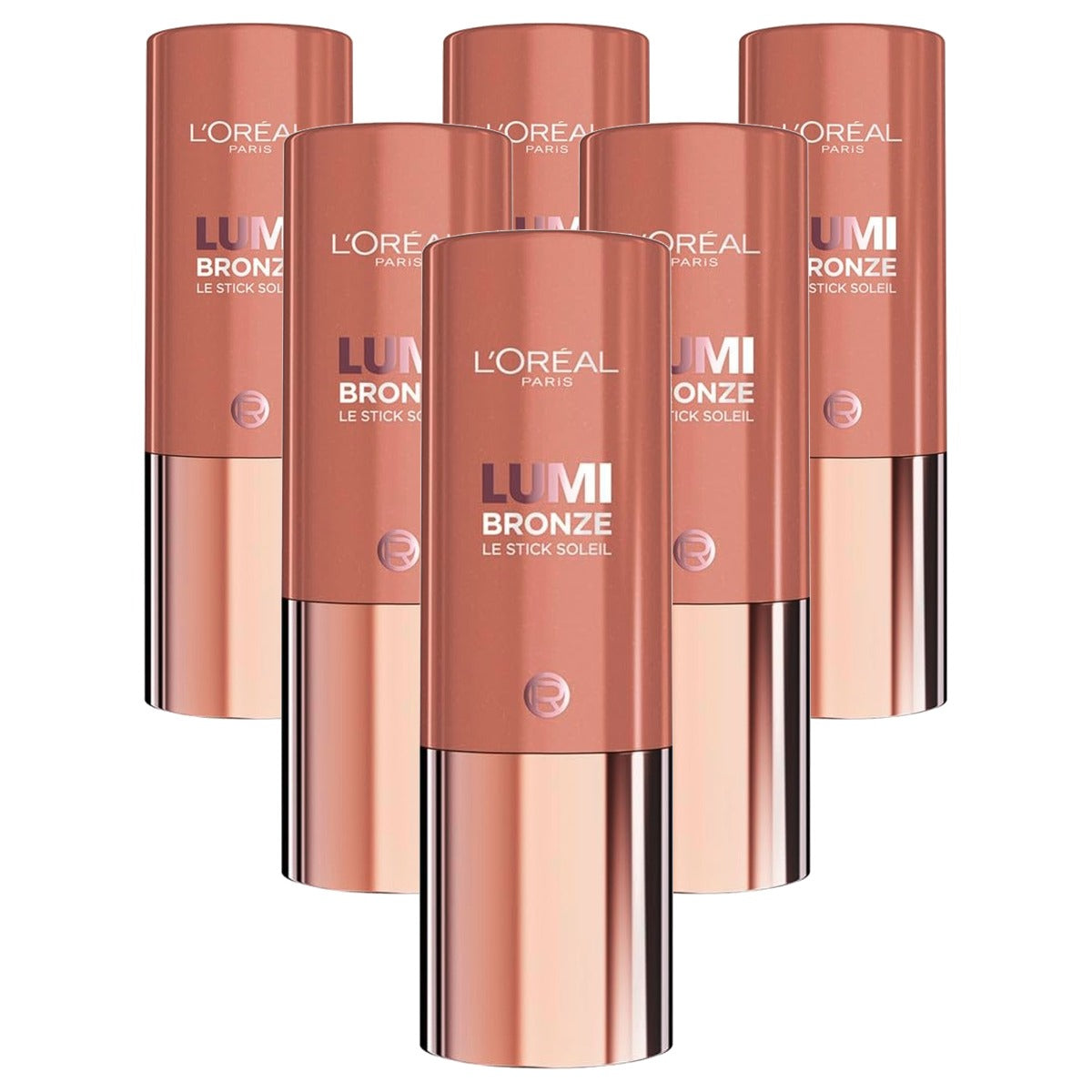 L'Oreal Paris Lumi Bronze Le Stick Soleil 100 Sunkissed Rose 6 x 1 stuk - Voordeelverpakking