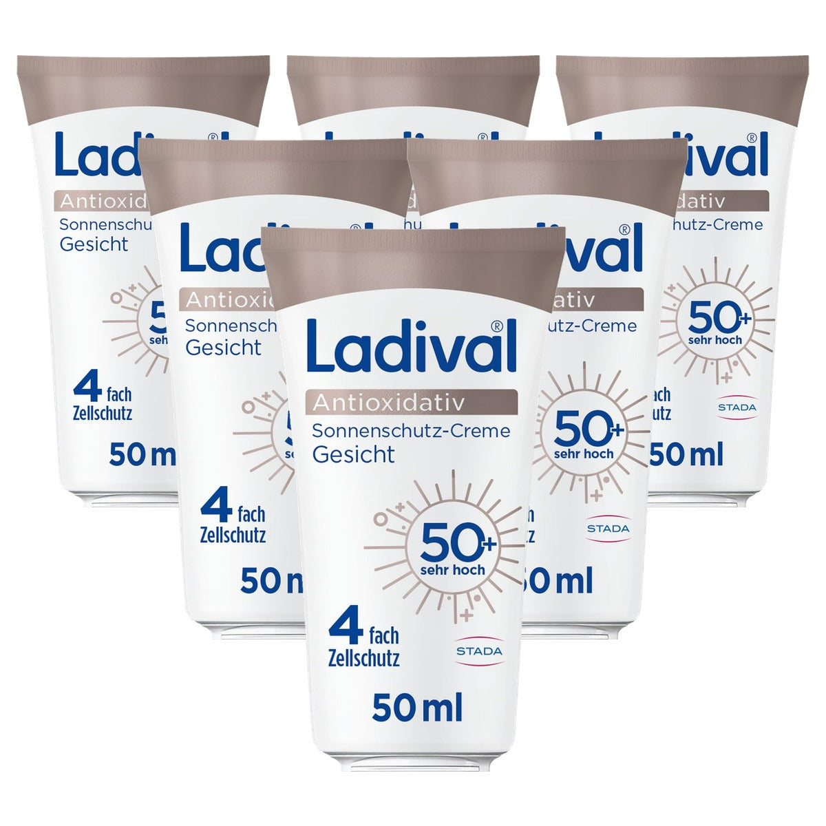 Ladival Antioxidatieve Zonnecrème Gezicht SPF 50+ 6 x 50 ml - Voordeelverpakking