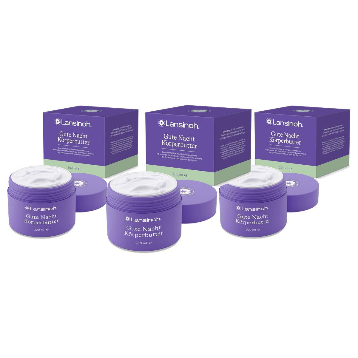 Lansinoh Goedenacht Lichaamsboter 200 ml - 3-pack