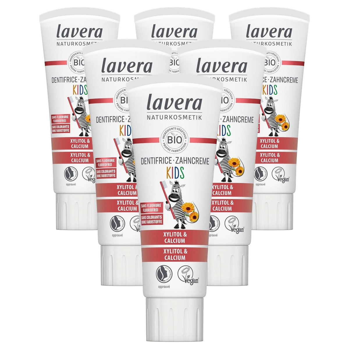 lavera Kids Tandpasta 6 x 75 ml - Voordeelverpakking