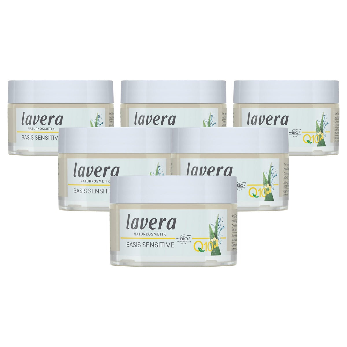 lavera Q10 Vochtinbrengende crème 6 x 50 ml - Voordeelverpakking