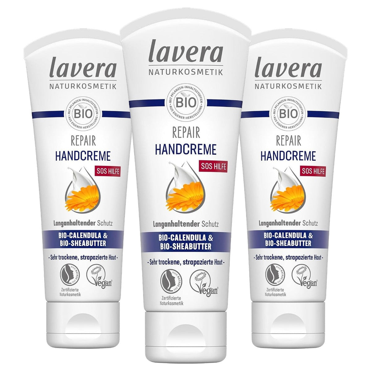 lavera Repair Handcrème 3 x 75 ml - Voordeelverpakking