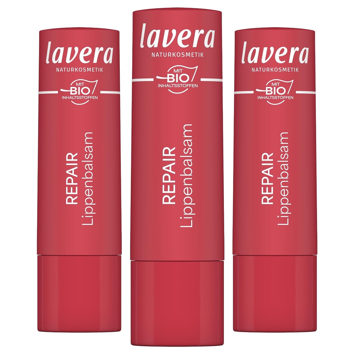 lavera Repair Lippenbalsem 3 x 10 g - Voordeelverpakking