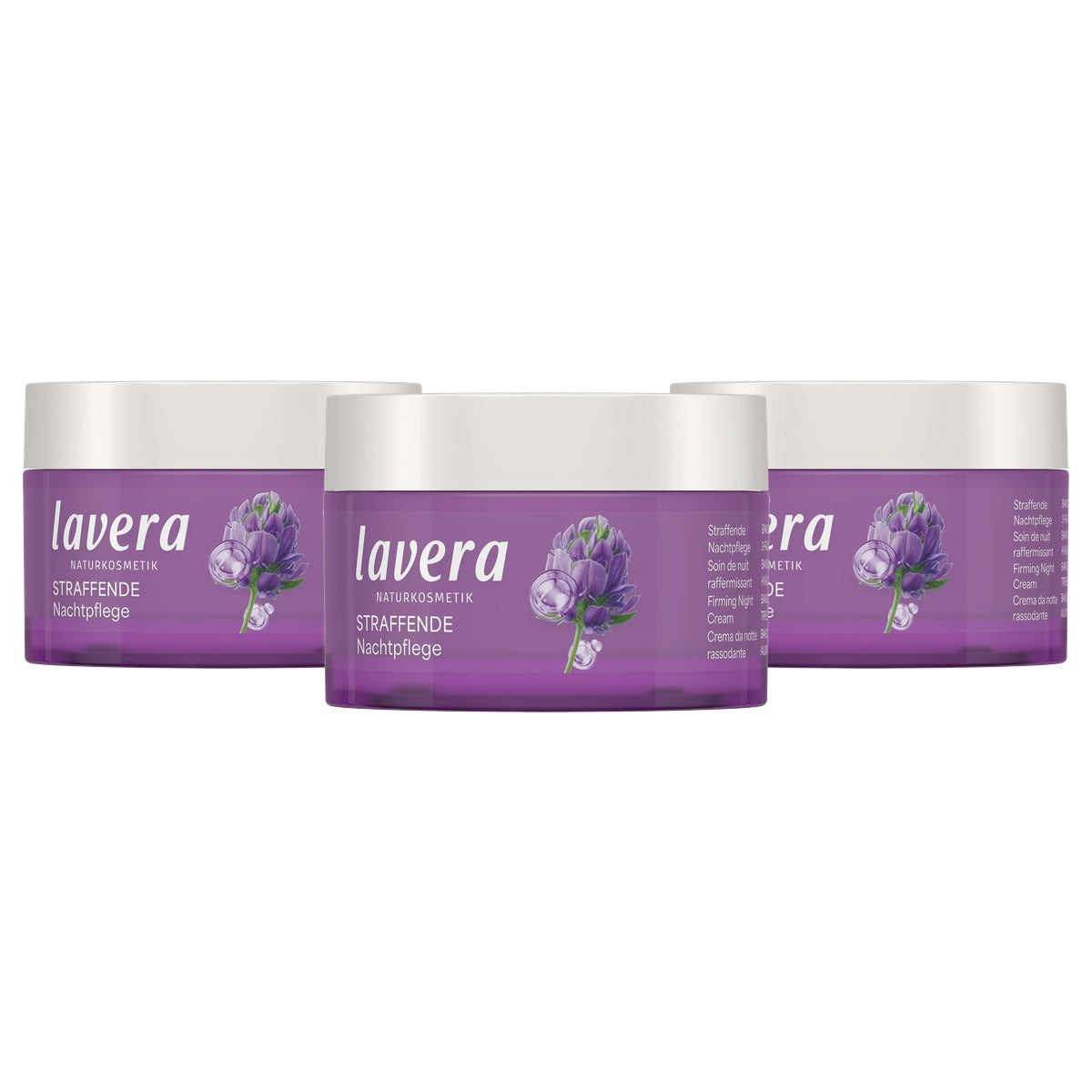 lavera Straffend Nachtcreme 3 x 50 ml - Voordeelverpakking