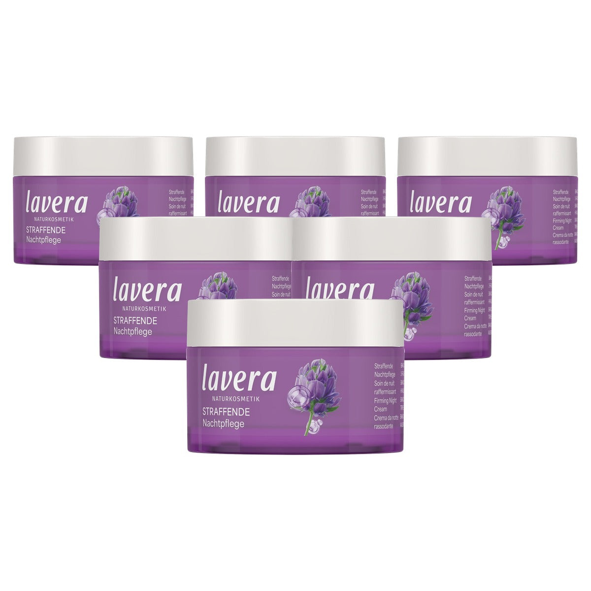 lavera Straffend Nachtcreme 6 x 50 ml - Voordeelverpakking